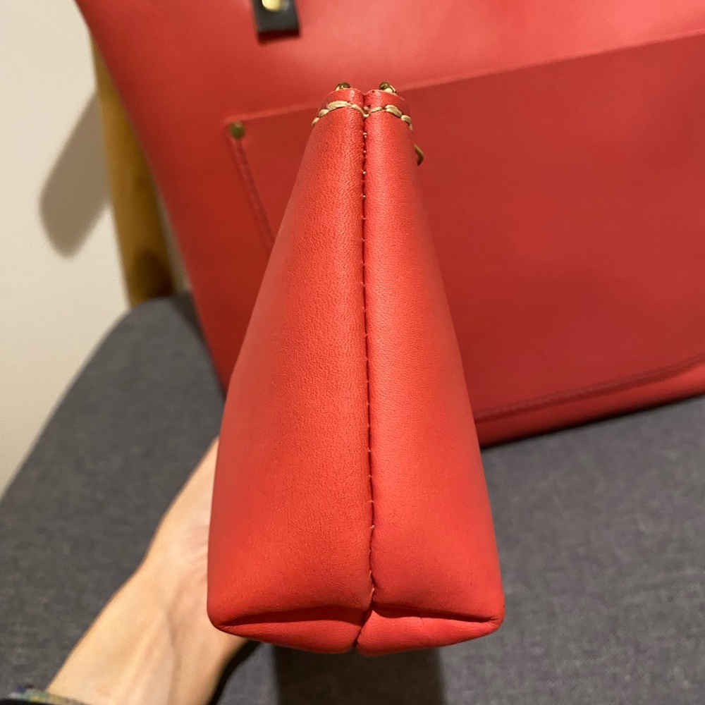 NEW Portland Leather Goods Medium Zip Tote and Utility Bag Bundle in Tulip π·π· - Picture 12 of 13